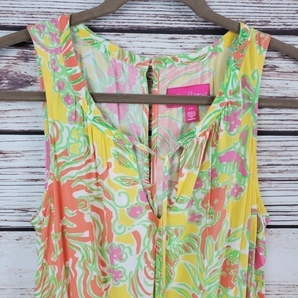 LILLY Pulitzer Target Challis Happy Place Limited Edition Rayon Romper Women’s S - Picture 3 of 13